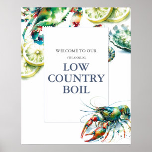 Low Country Boil Colourful Welcome Sign