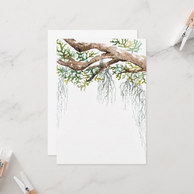 Low country watercolor invitation (Front/Back In Situ)