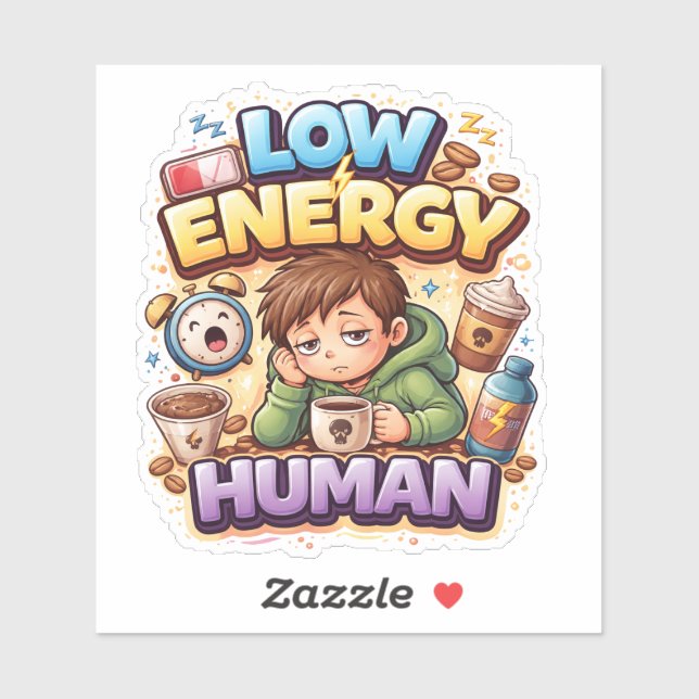Low Energy Human Custom-Cut Vinyl Sticker (Sheet)
