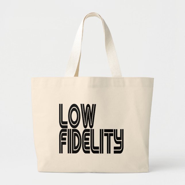 Low Fidelity Large Tote Bag (Front)
