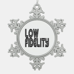 Low Fidelity Snowflake Pewter Christmas Ornament