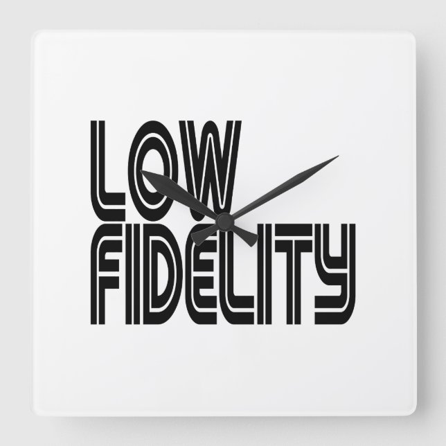 Low Fidelity Square Wall Clock (Front)