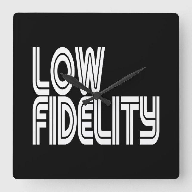 Low Fidelity Square Wall Clock (Front)