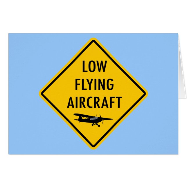 Low Flying Aircraft - Traffic Sign (Front Horizontal)