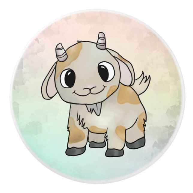 low goat ceramic knob (Front)