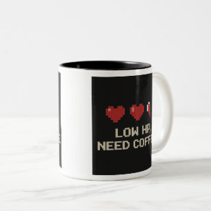 Low HP Need Coffee Mug   Funny Pixel Gamer Life 