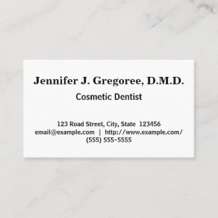 Low-Key Cosmetic Dentist Business Card