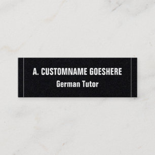 Low-Key German Tutor Business Card