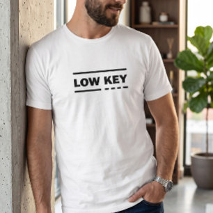 Low Key Minimalist Men's Graphic Tee   Crisp