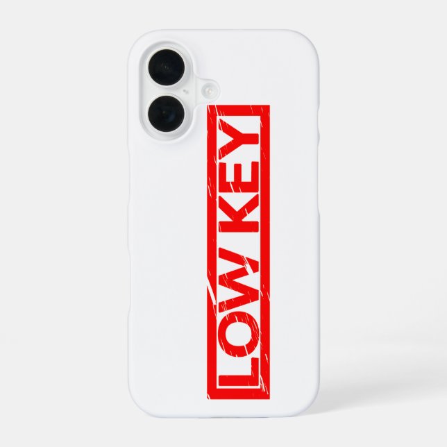 Low Key Stamp iPhone 16 Case (Back)