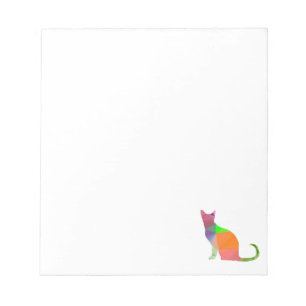 Low Poly Cat Silhouette Custom  Notepad