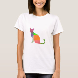 Low Poly Cat Silhouette T-Shirt