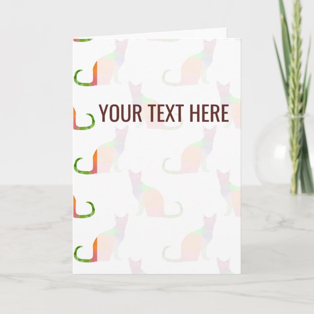 Low Poly Colorful Cat Pattern Announcement (Front)