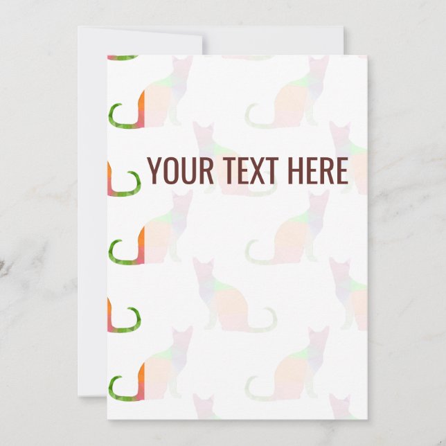 Low Poly Colourful Cat Pattern Announcement (Front)