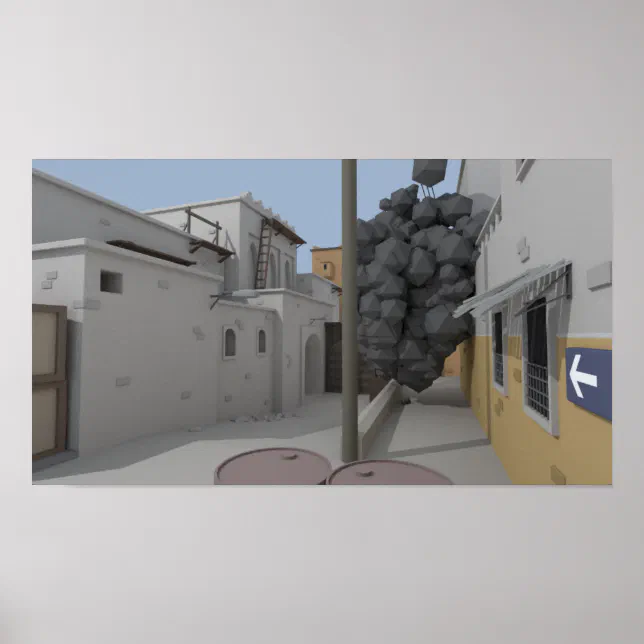 Low Poly CSGO Map Dust 2 Smoke Poster | Zazzle