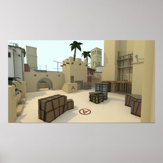 Low Poly CSGO Map Mirage Poster | Zazzle.com.au