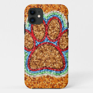 Low Poly Dog Paw Art iPhone 11 Case