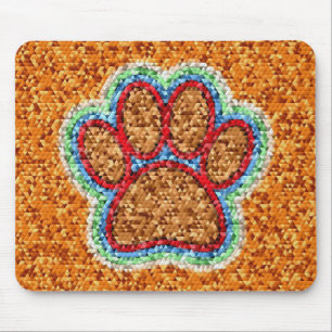 Low Poly Dog Paw Art Mouse Pad