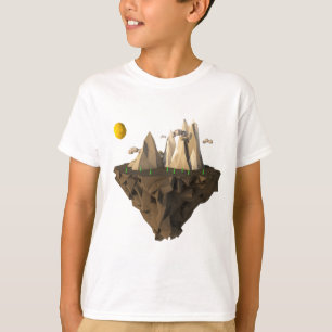low poly floating island 3d render T-Shirt