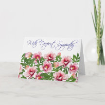 Low Poly Peony Sympathy Card