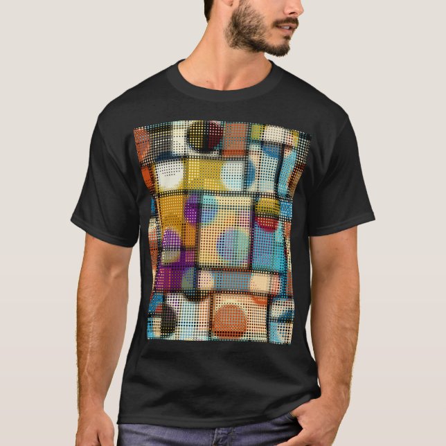 Low poly pixel art, geometric pattern. T-Shirt (Front)