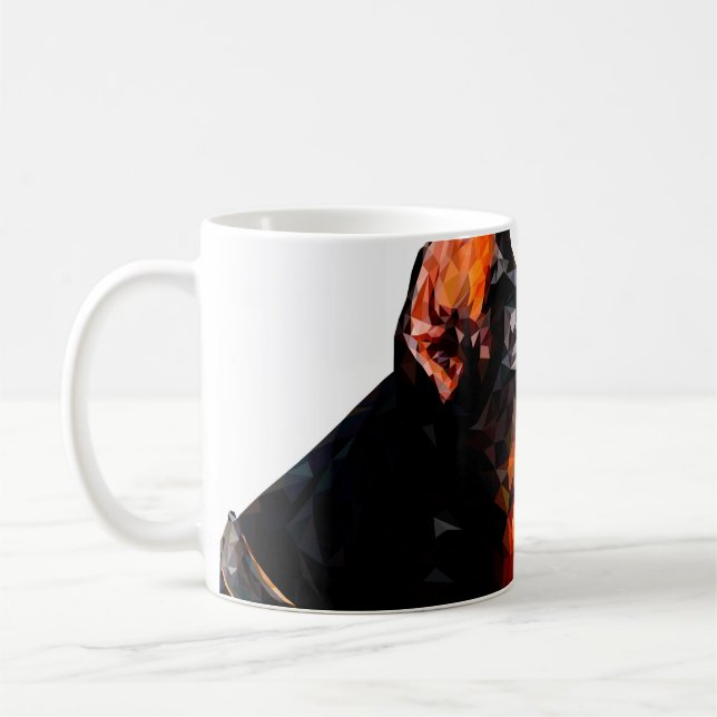 Low poly triangle abstract design coffee mug (Left)