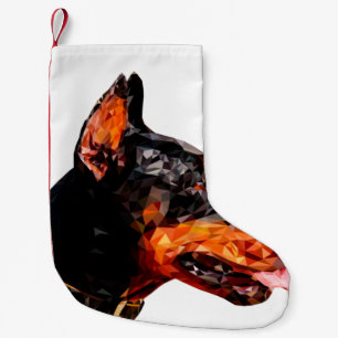 Low poly triangle abstract design small christmas stocking