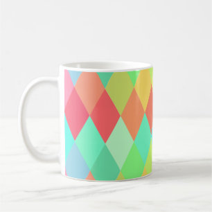 Low poly triangles coffee mug