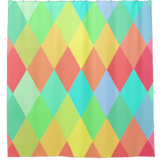 Low poly triangles shower curtain