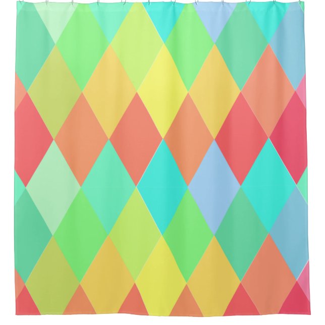 Low poly triangles shower curtain (Front)