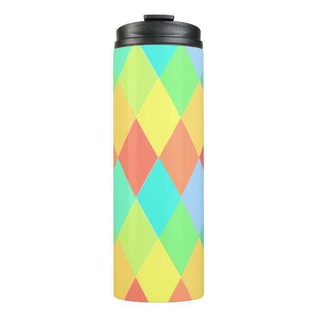 Low poly triangles thermal tumbler (Front)