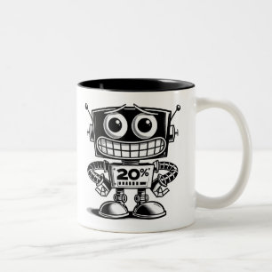 Low Power Robot – Not Today… Two-Tone Coffee Mug