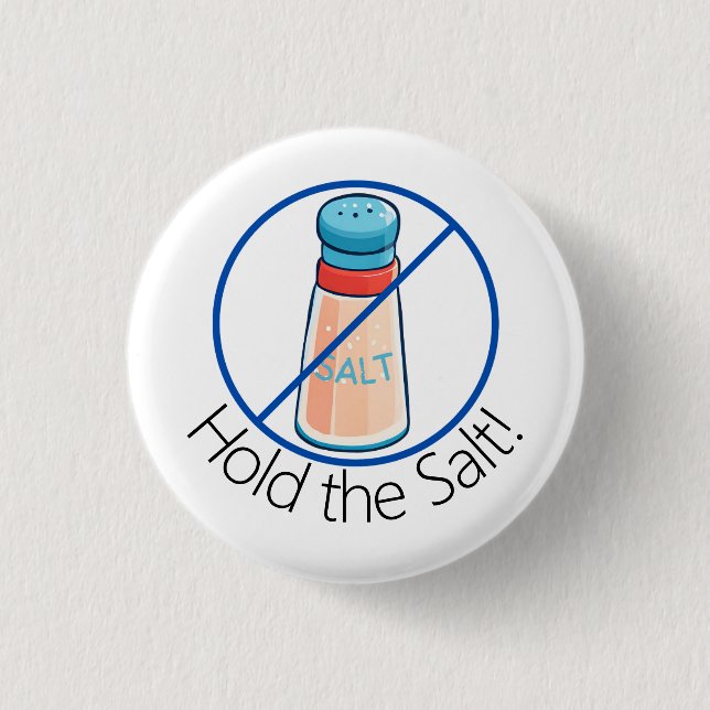 Low Salt Diet Meniere's Blood Pressure  3 Cm Round Badge (Front)