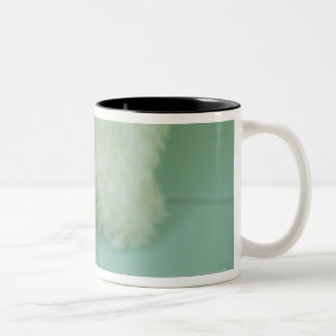 Low section view of a miniature poodle Two-Tone coffee mug