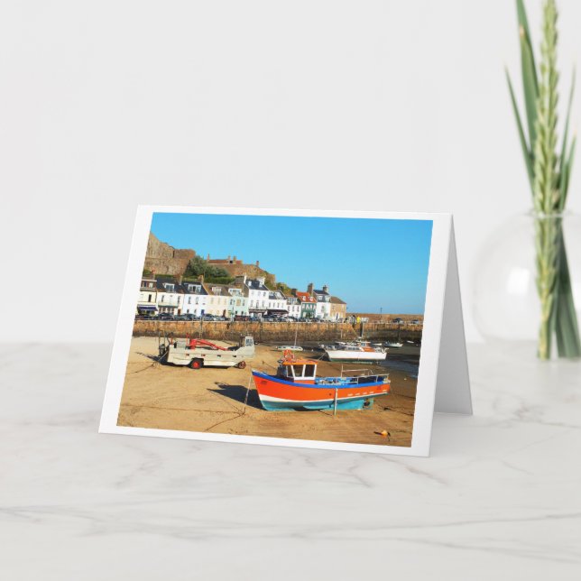 Low tide at Gorey Holiday Card (Front)