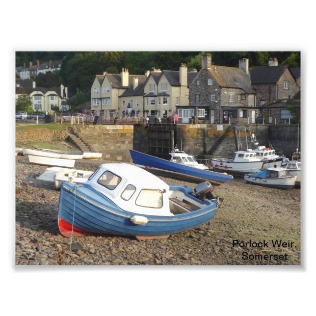 Low tide at Porlock Weir Photo Print (Front)
