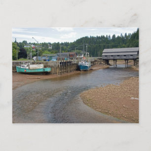 Low tide at the Bay of Fundy at St. Martins, New Postcard