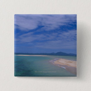 Low tide at the beach 15 cm square badge