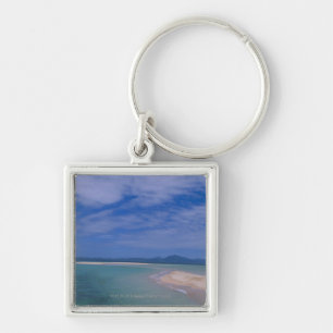 Low tide at the beach key ring