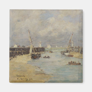 Low Tide at Trouville, 1895 (oil on panel) Magnet