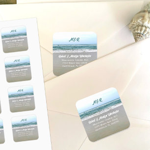 Low Tide Monogram Return Address Envelope Seal