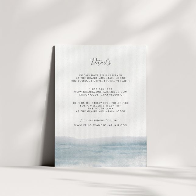 Low Tide Wedding Guest Information Enclosure Card (Creator Uploaded)