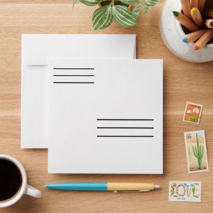 Low Vision square Envelope