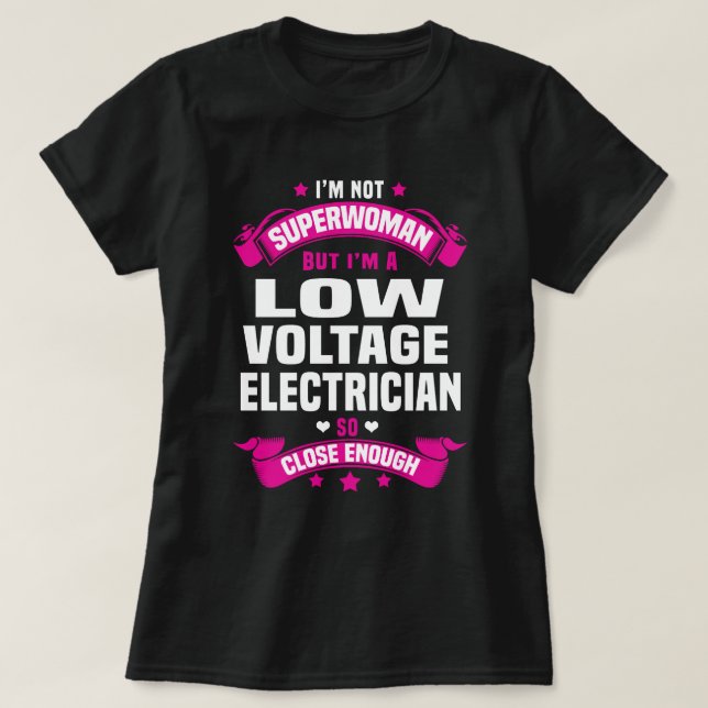 Low Voltage Electrician T-Shirt (Design Front)