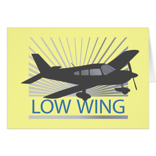Low Wing Aeroplane (Front Horizontal)