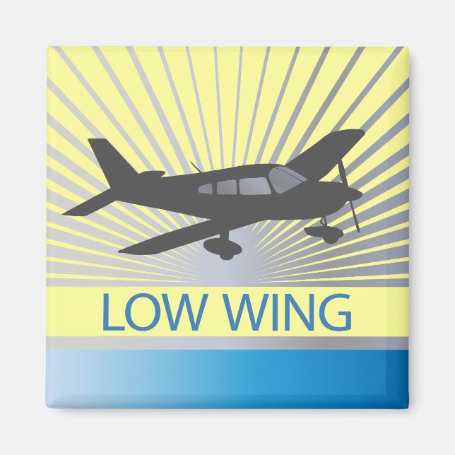 Low Wing Aeroplane Magnet (Front)