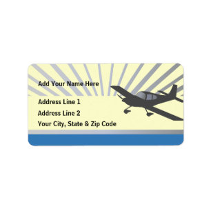 Low Wing Experimental Aeroplane Label