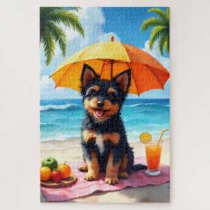 Lowchen Beach Relax Scene Jigsaw Puzzle