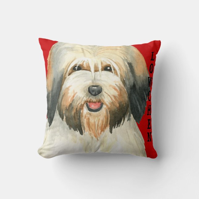 Lowchen Colour Block Cushion (Front)