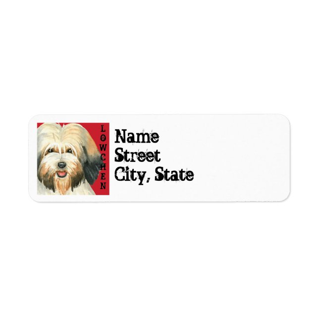 Lowchen Colour Block Return Address Label (Front)